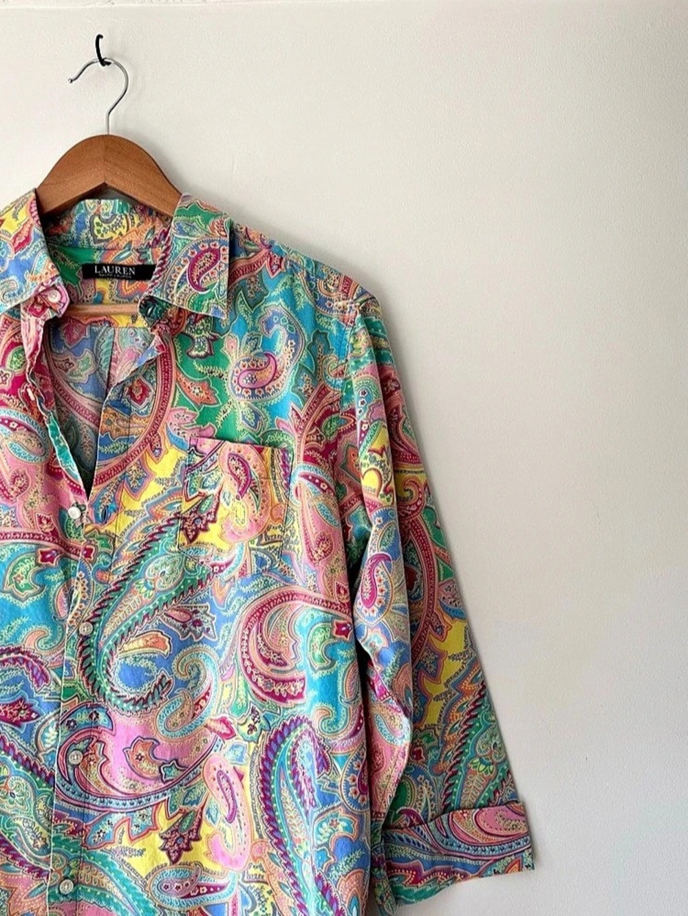 Ralph Lauren Paisley Button Down Like New